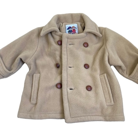 Pete’s Partner Vintage Fleece Peacoat Button Front Jacket Camel/Tan Size 12M - Picture 6 of 12